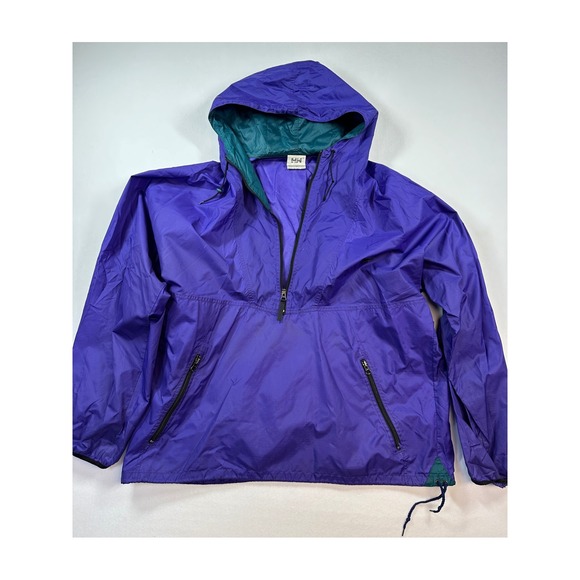 Helly Hansen Other - Vtg 90s Helly Hansen Anorak Windbreaker XL Purple Packable Hooded Rain Jacket